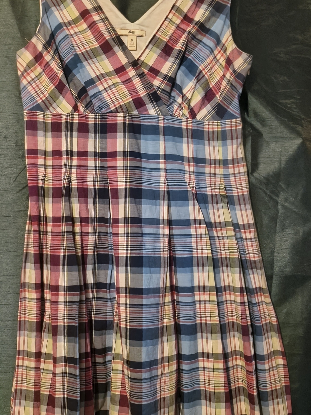Plaid Sundress with Cross-Front Bodice